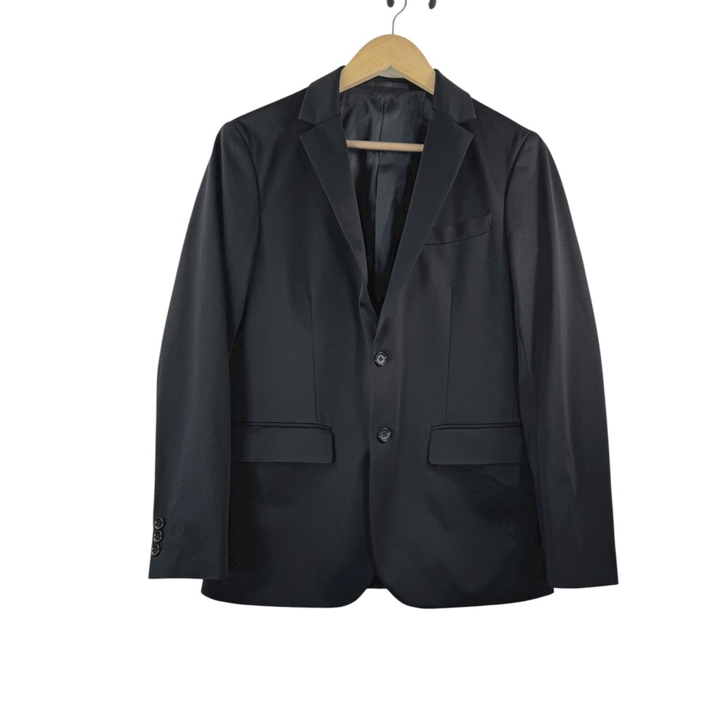 Takedo Kikuchi Men's Black Blazer Satin slim classic formal blk sz S